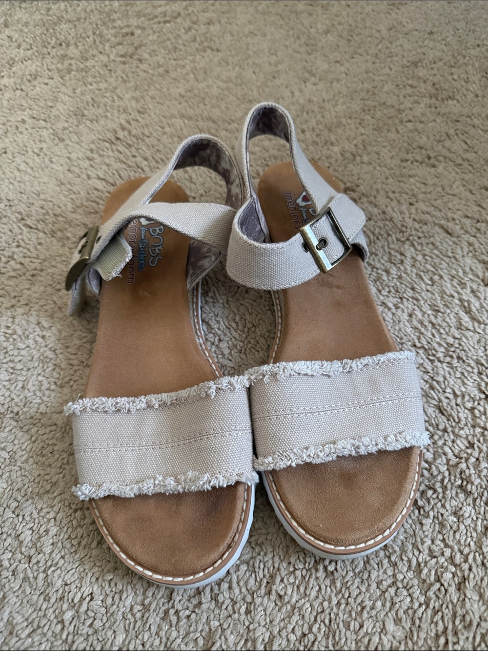 Taupe Bobs by Skechers WOMENS DESERT KISS sandal